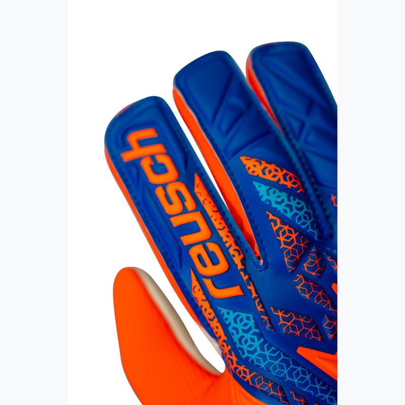 Guanti da portiere Reusch Attrakt Starter Solid arancio/blu shocking 5