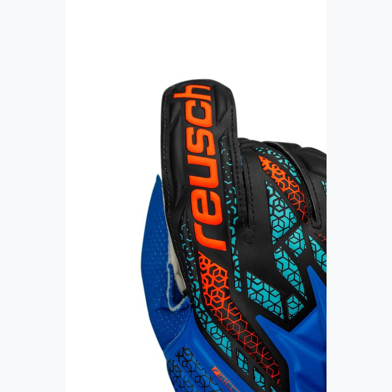 Guanti da portiere Reusch Attrakt Solid blu elettrico/arancio shocking 5