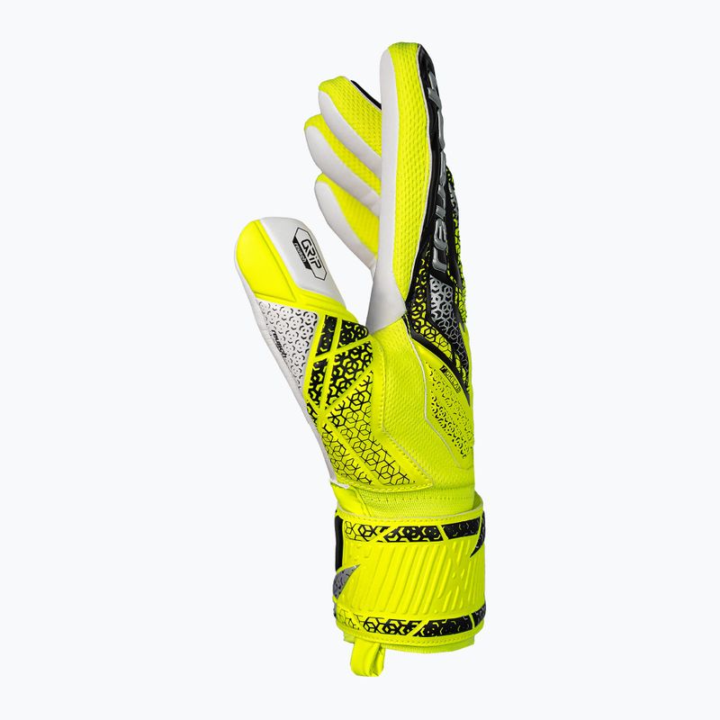 Guanti da portiere di sicurezza Reusch Attrakt Grip giallo/argento 4