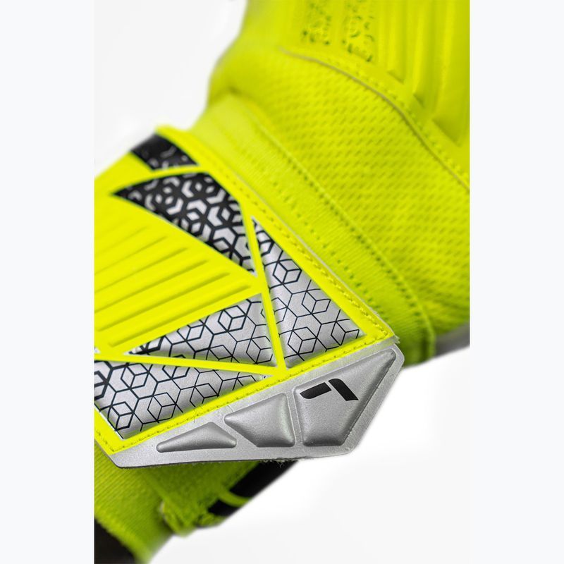 Guanti da portiere di sicurezza Reusch Attrakt Grip giallo/argento 7