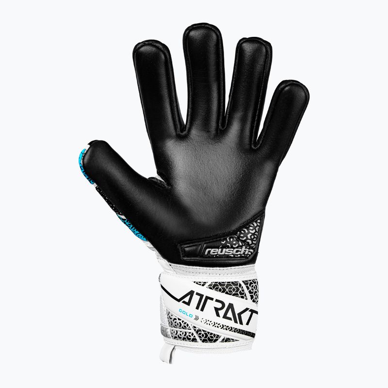 Guanti da portiere per bambini Reusch Attrakt Gold NC Junior bianco/argento/nero 3
