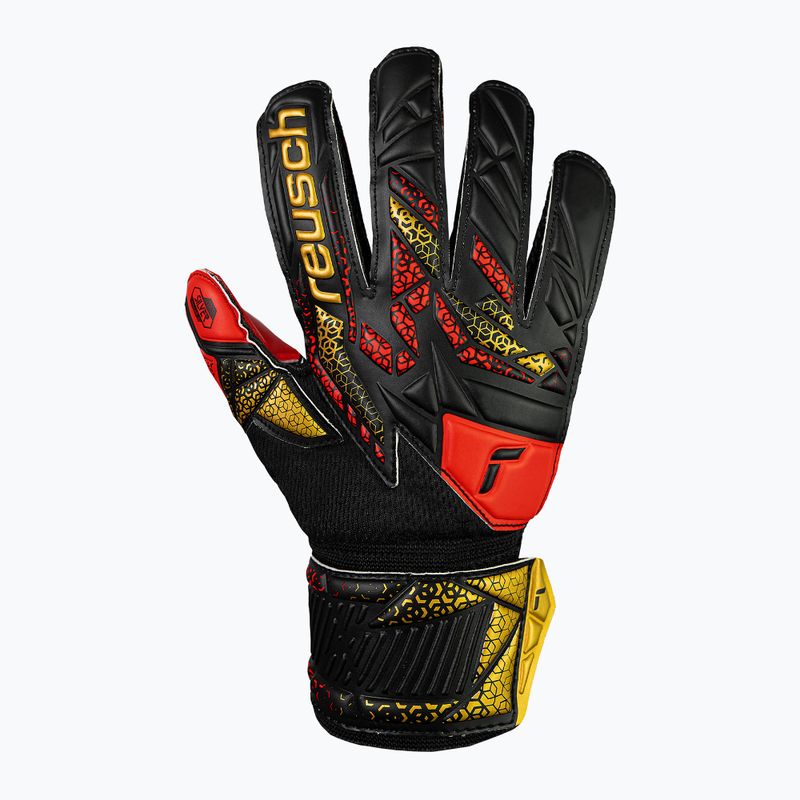 Guanti da portiere Reusch Attrakt Silver Junior nero/oro/rosso fuoco 2