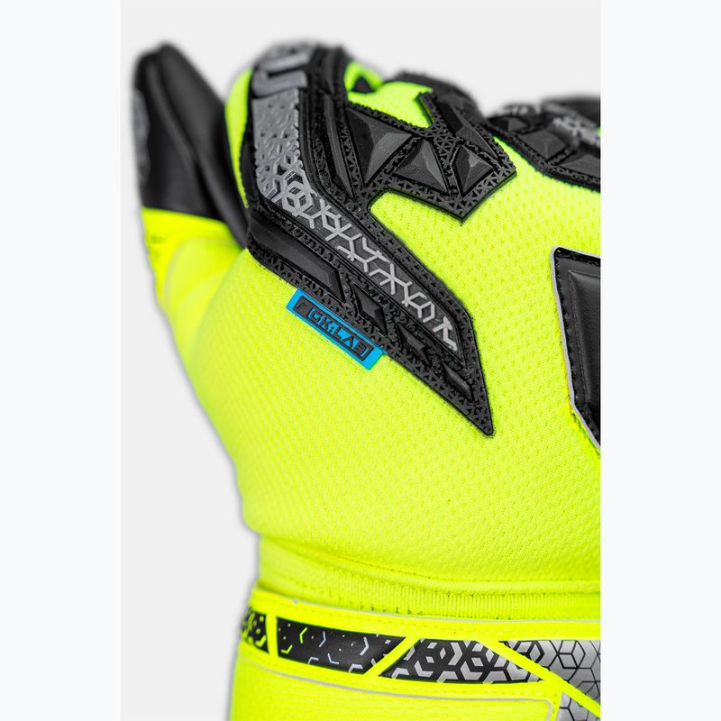 Guanti da portiere per bambini Reusch Attrakt Freegel Silver Junior di sicurezza giallo/argento/nero 6