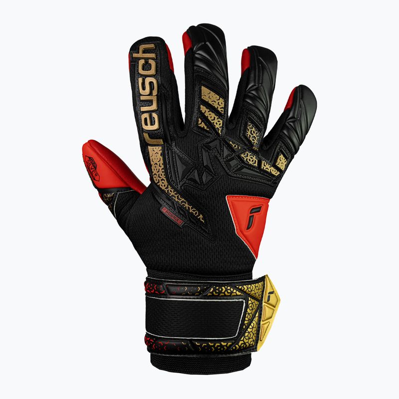 Reusch Attrakt Freegel Silver Junior guanti da portiere per bambini nero/oro/rosso fuoco 2