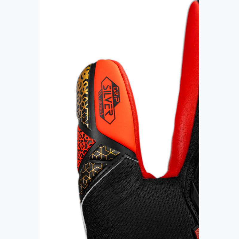 Reusch Attrakt Freegel Silver Junior guanti da portiere per bambini nero/oro/rosso fuoco 6