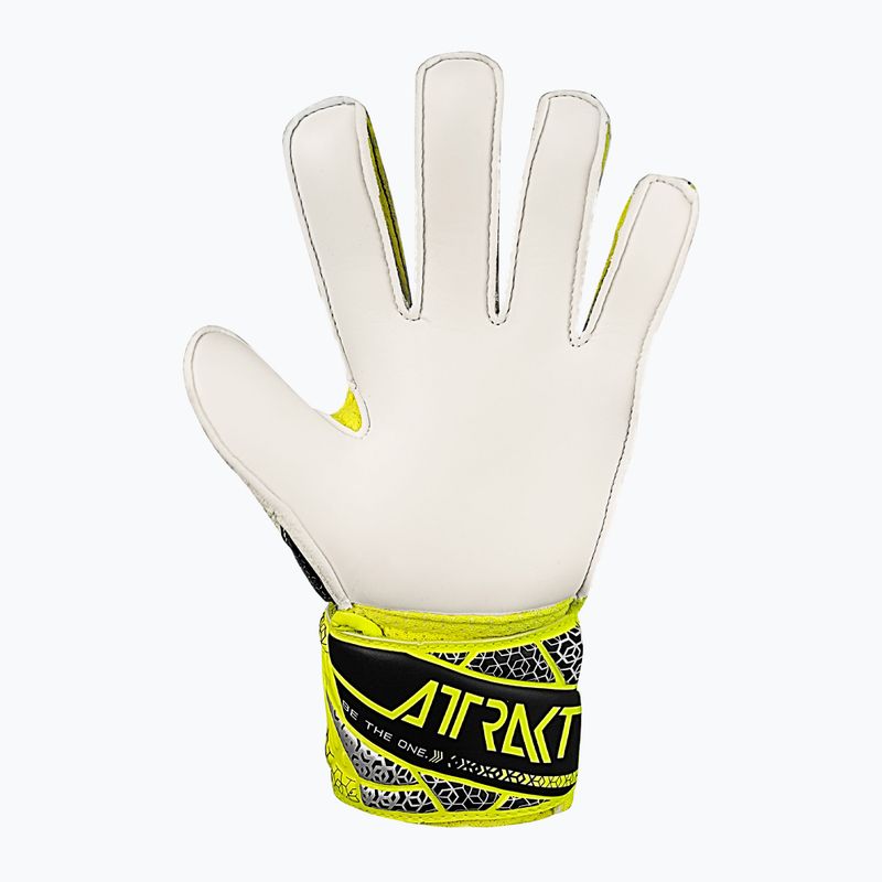 Guanti da portiere per bambini Reusch Attrakt Solid Junior di sicurezza giallo/argento 3