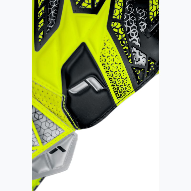 Guanti da portiere per bambini Reusch Attrakt Solid Junior di sicurezza giallo/argento 6