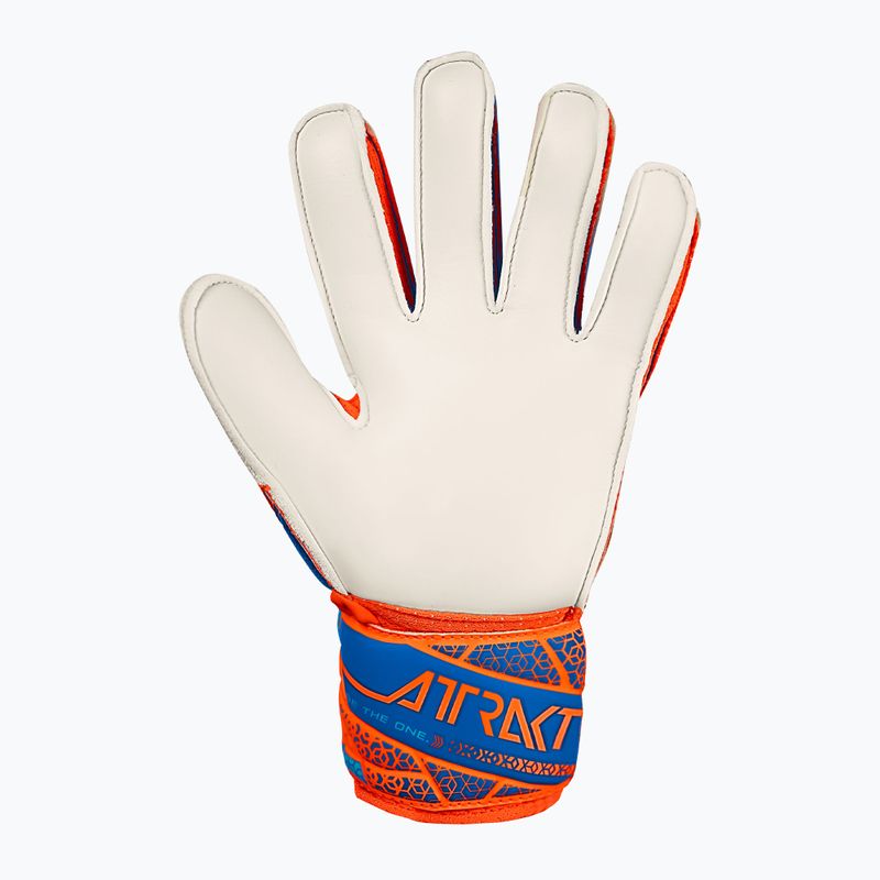 Guanti da portiere per bambini Reusch Attrakt Solid Junior arancione/blu shocking 3