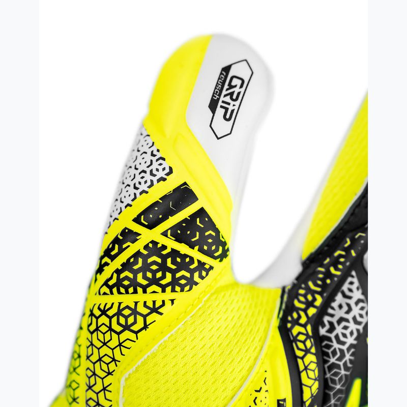 Guanti da portiere per bambini Reusch Attrakt Grip Junior di sicurezza giallo/argento 6