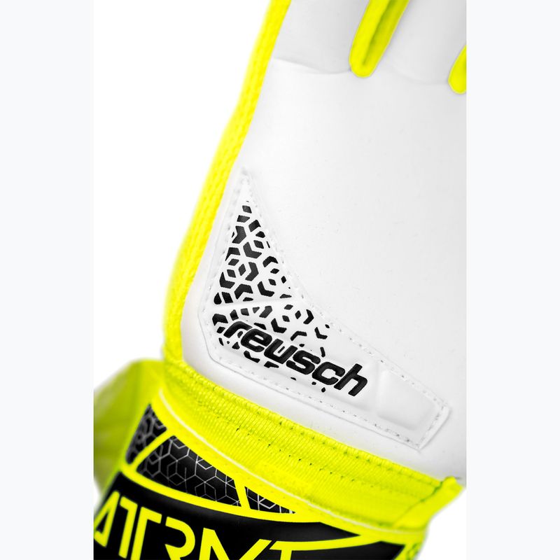 Guanti da portiere per bambini Reusch Attrakt Grip Junior di sicurezza giallo/argento 7