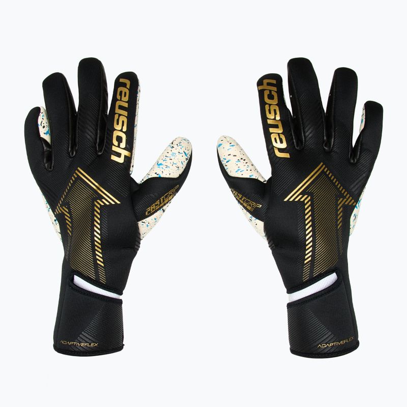 Guanti da portiere Reusch Fastgrip Fusion nero/oro 2