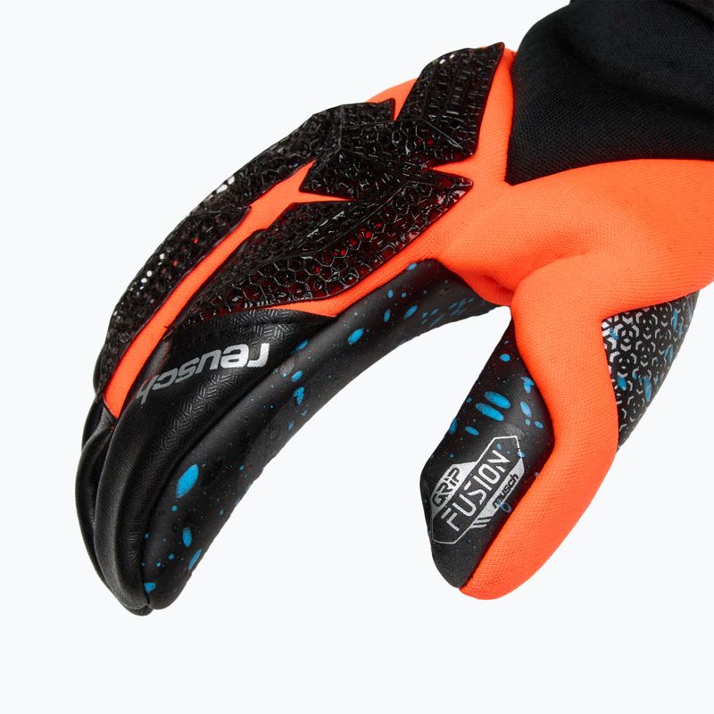 Guanto da portiere Reusch Attrakt Fusion Carbon® 3D nero/arancio shocking/nero 4