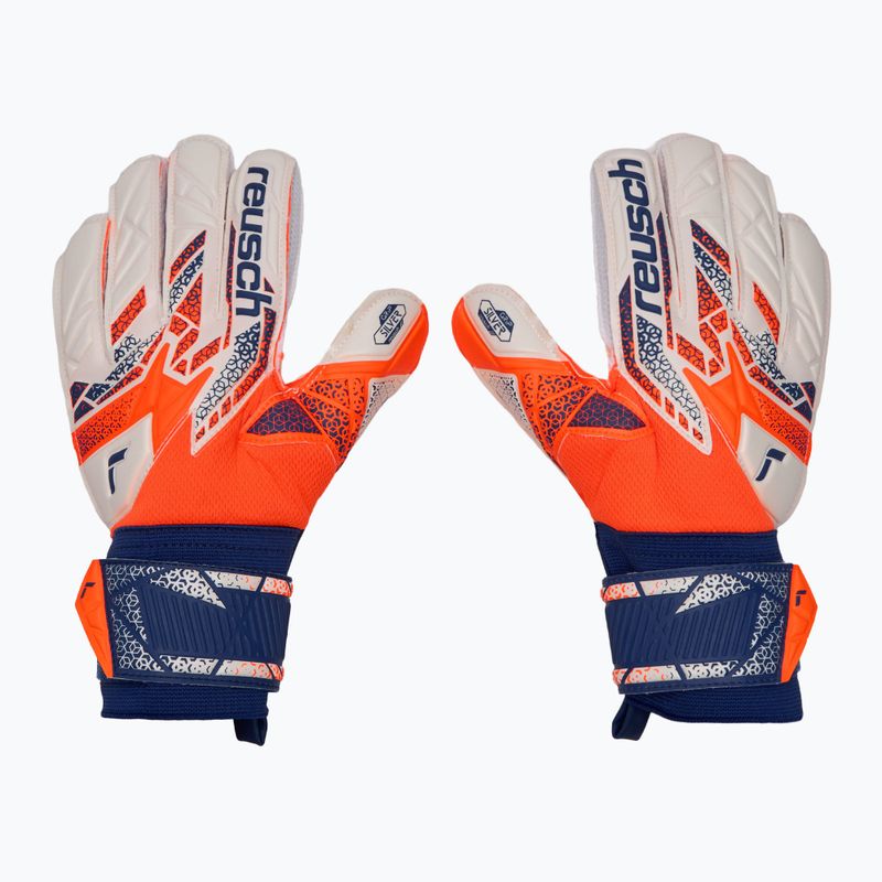 Guanti da portiere Reusch Attrakt Silver Junior arancione shocking/blu energia 2