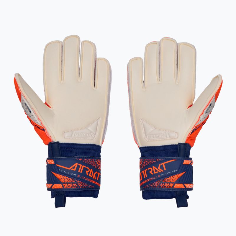 Guanti da portiere Reusch Attrakt Silver Junior arancione shocking/blu energia 3