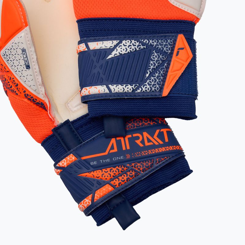 Guanti da portiere Reusch Attrakt Silver Junior arancione shocking/blu energia 5