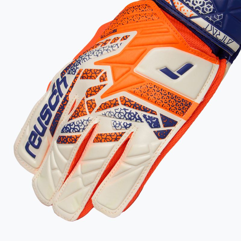 Reusch Attrakt Starter Solid Junior Guanti da portiere per bambini arancione shocking/blu energia 4
