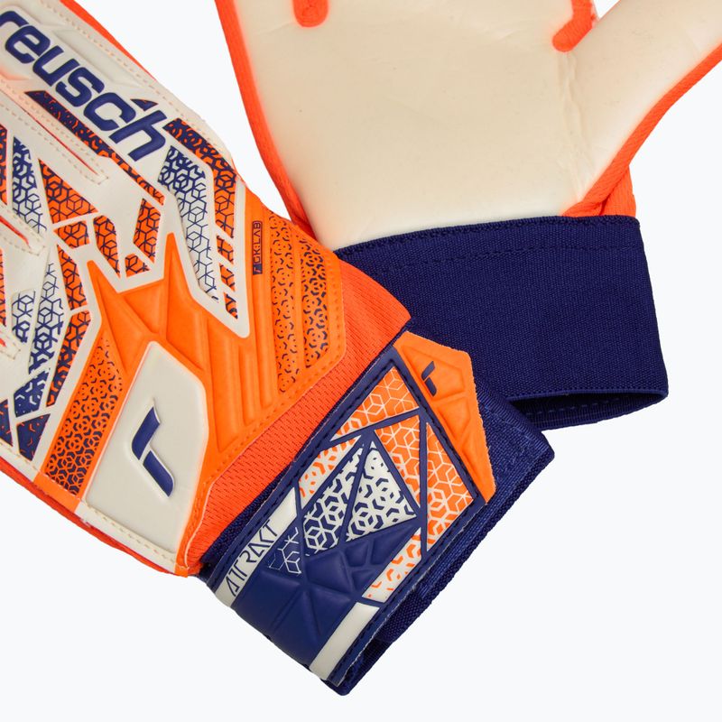 Reusch Attrakt Starter Solid Junior Guanti da portiere per bambini arancione shocking/blu energia 5