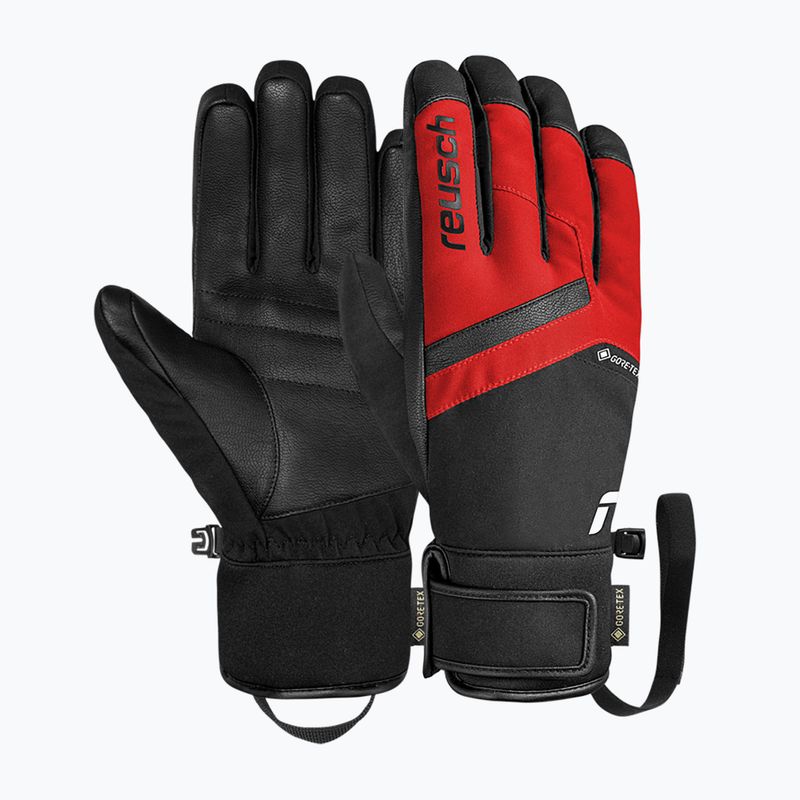 Guanti da sci uomo Reusch Booster Gore-Tex black/tango red 2