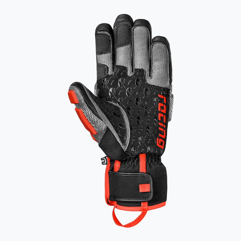 Guanti da sci uomo Reusch Worldcup Warrior GS black/silver/fluorescent red 4