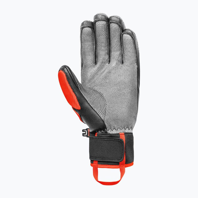 Guanti da sci Reusch Worldcup Warrior DH black/silver/fluo red 3