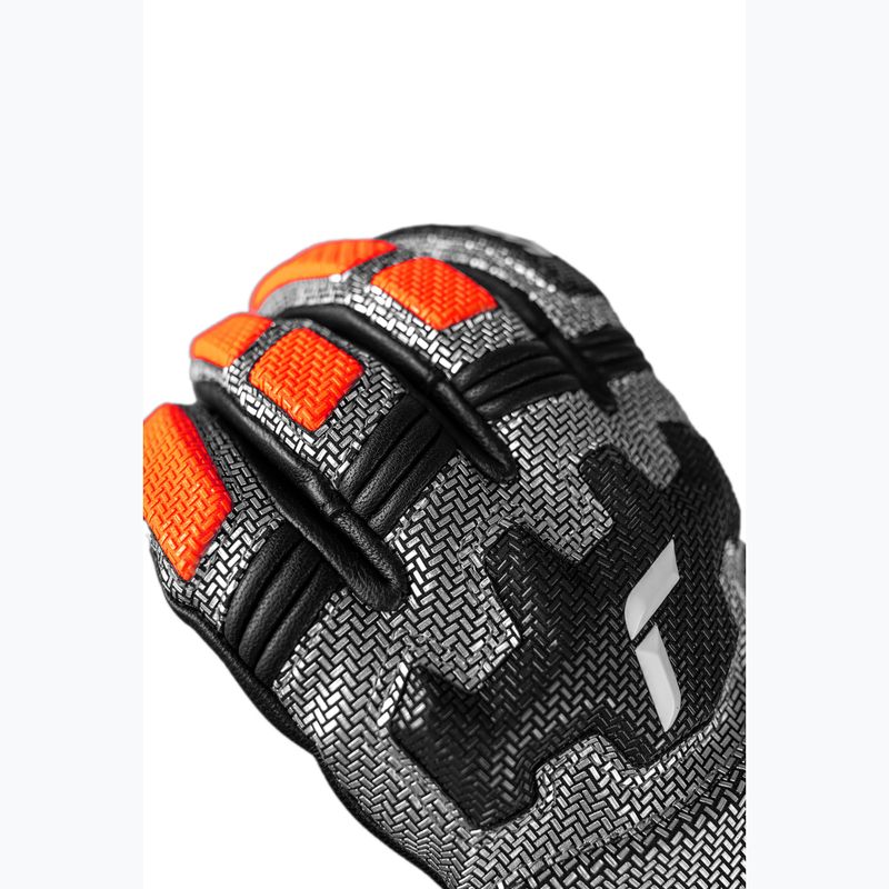 Guanti da sci Reusch Worldcup Warrior DH black/silver/fluo red 5