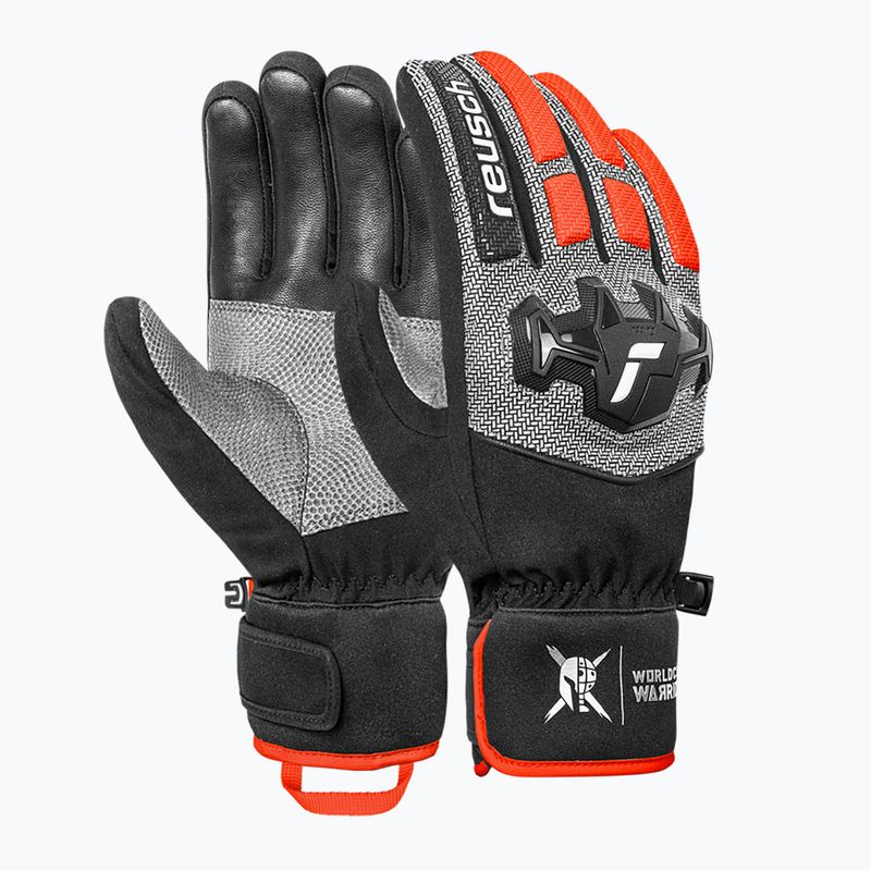 Guanti da sci uomo Reusch Worldcup Warrior R-Tex XT black/silver/fluorescent red 2