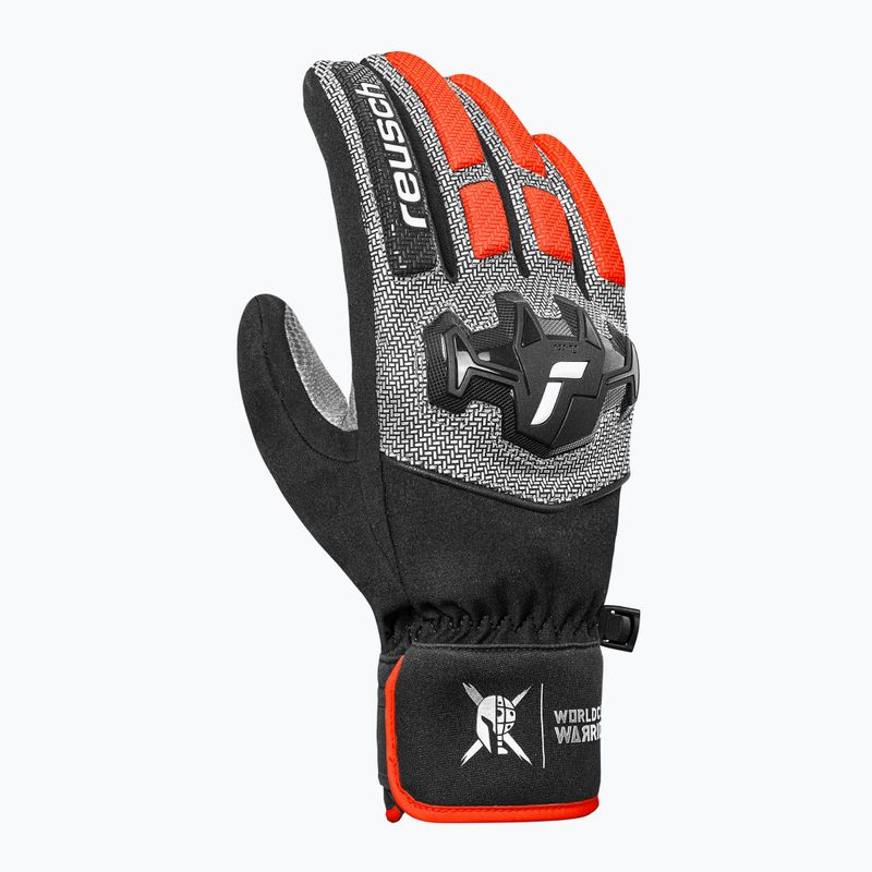 Guanti da sci uomo Reusch Worldcup Warrior R-Tex XT black/silver/fluorescent red 3