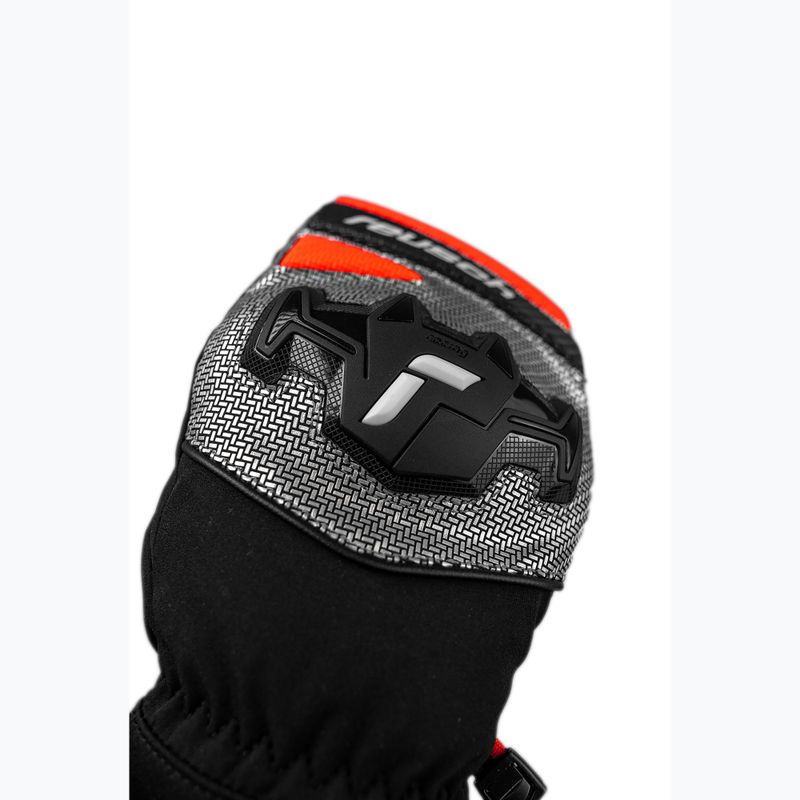 Guanti da sci Reusch Worldcup Warrior R-Tex XT Mitten black/silver/fluo red 5