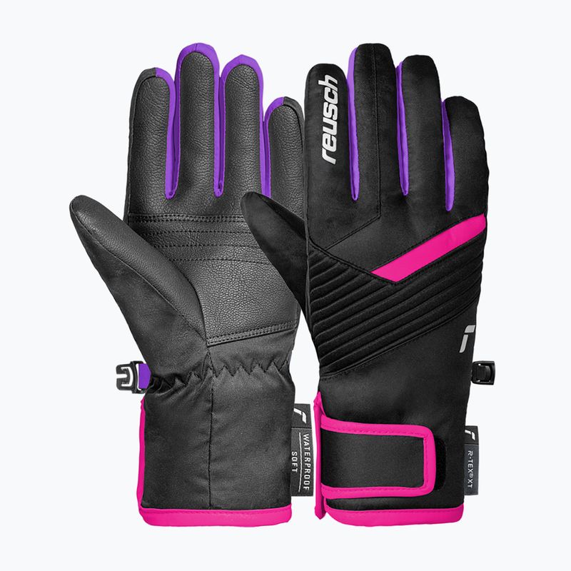 Guanti da sci per bambini Reusch Dan R-Tex XT Junior black/pink glo 2