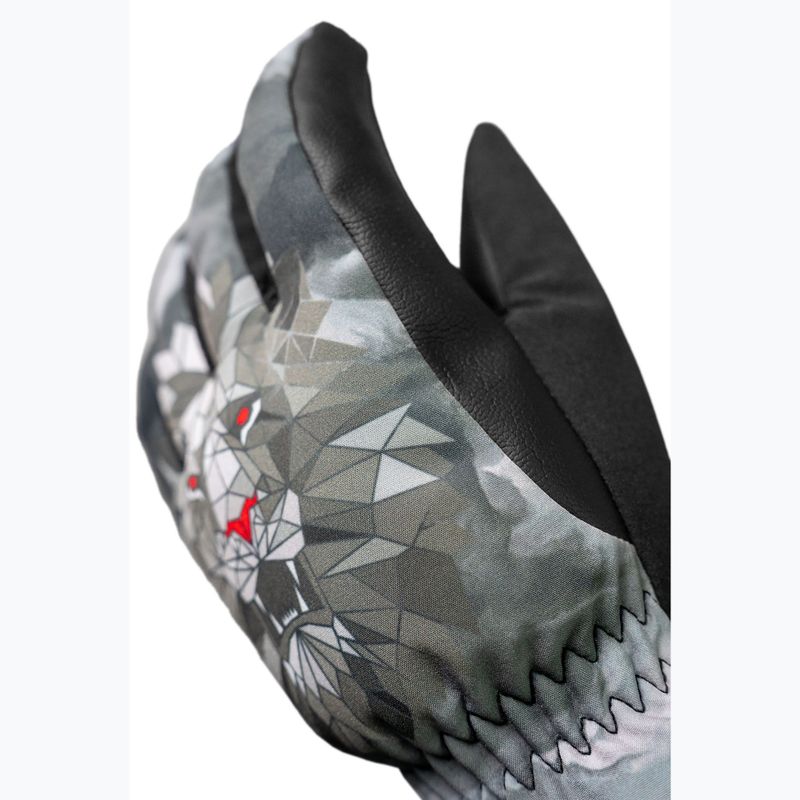 Guanti da sci per bambini Reusch Carter R-Tex XT blck/silver/fluo red 4