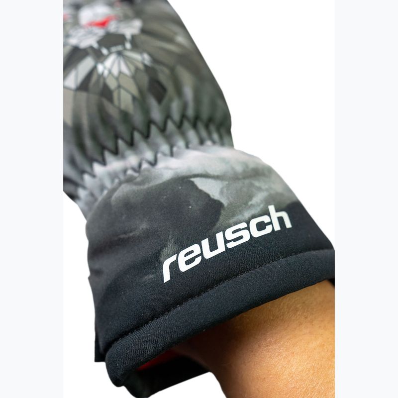 Guanti da sci per bambini Reusch Carter R-Tex XT blck/silver/fluo red 6