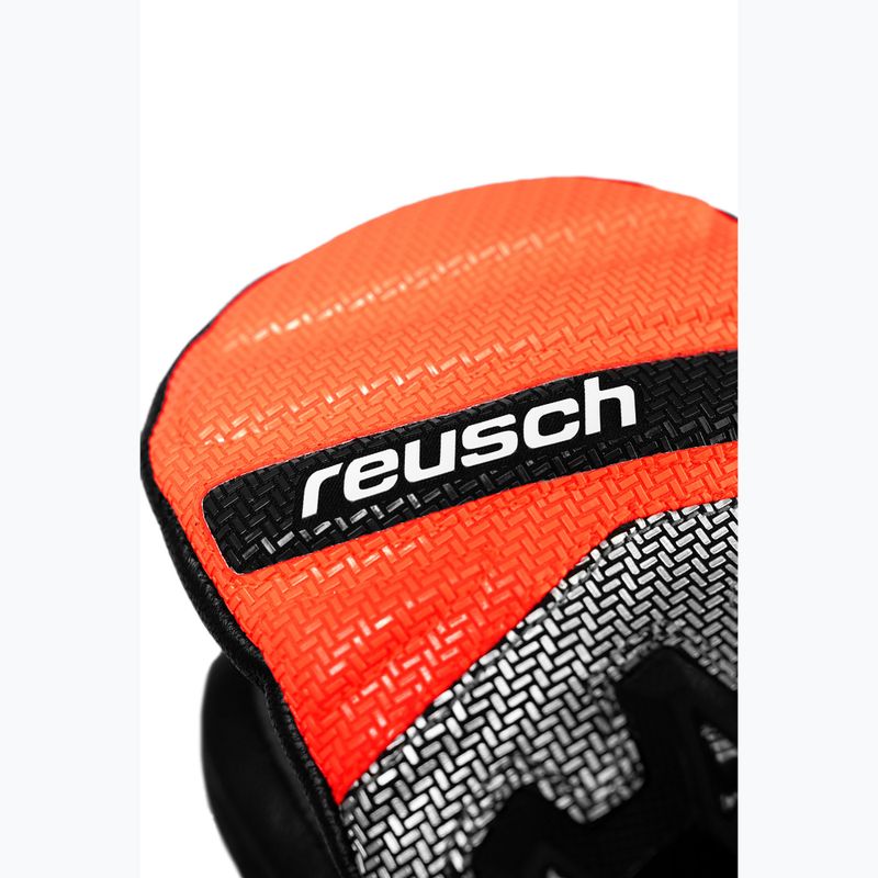 Guanti da sci per bambini Reusch Worldcup Warrior GS Mitten black/silver/fluo red 4