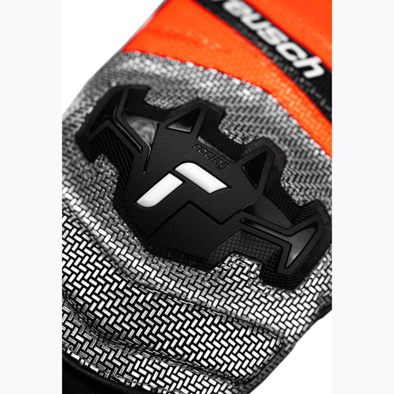 Guanti da sci per bambini Reusch Worldcup Warrior GS Mitten black/silver/fluo red 5