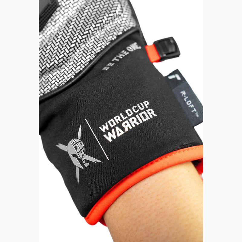 Guanti da sci per bambini Reusch Worldcup Warrior GS Mitten black/silver/fluo red 7