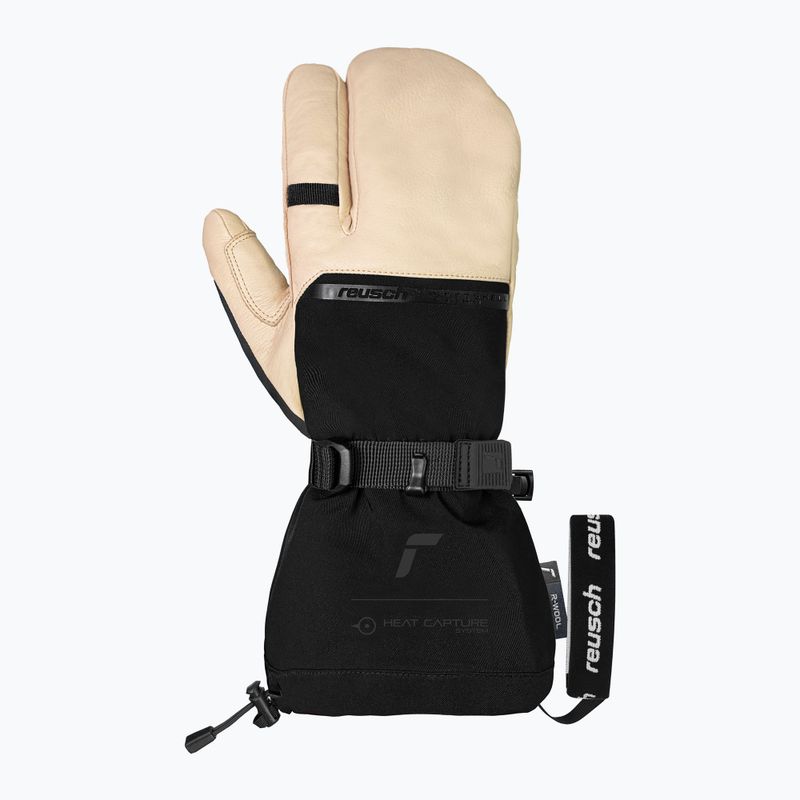 Guanti da sci uomo Reusch Duality R-Wool Lobster tan/black 3