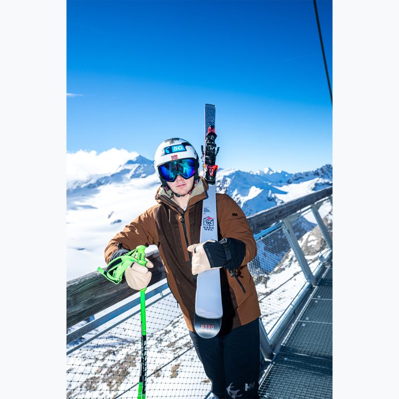 Guanti da sci uomo Reusch Duality R-Wool Lobster tan/black 9