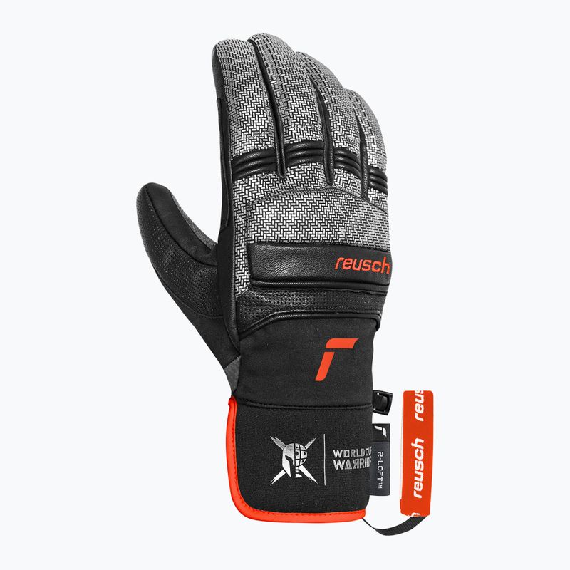 Guanti da sci uomo Reusch Alpine Master black/silver/fluo red 3