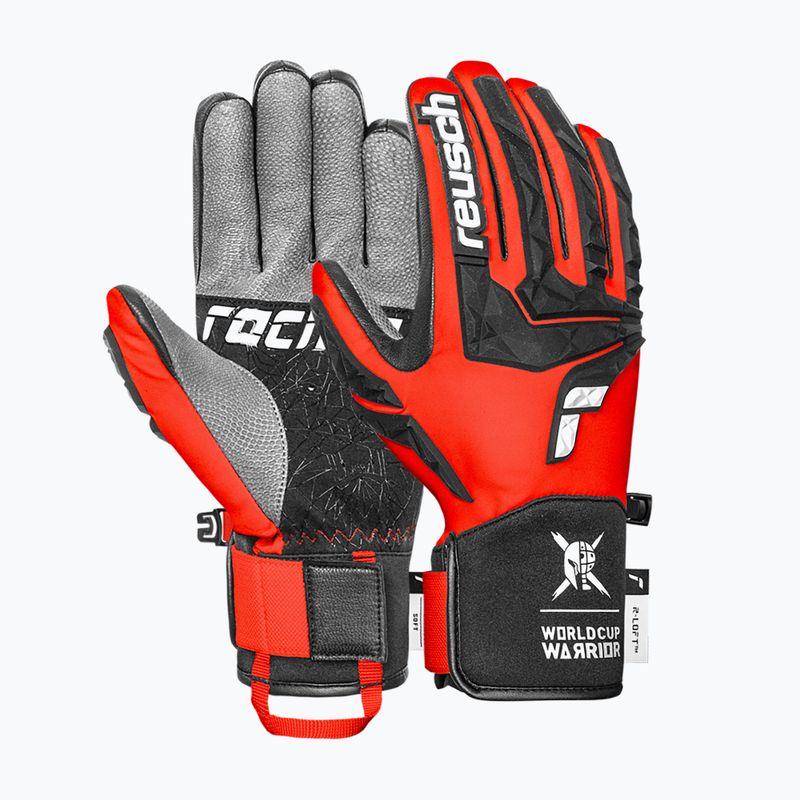 Guanti da sci uomo Reusch Ultra black/fluorescent red 2
