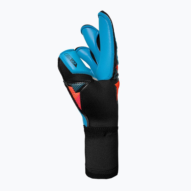 Guanti da portiere Reusch Attrakt Aqua Evolution black/shocking orange/aqua blue 4