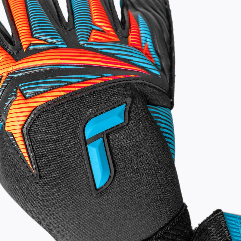 Guanti da portiere Reusch Attrakt Aqua Evolution black/shocking orange/aqua blue 5