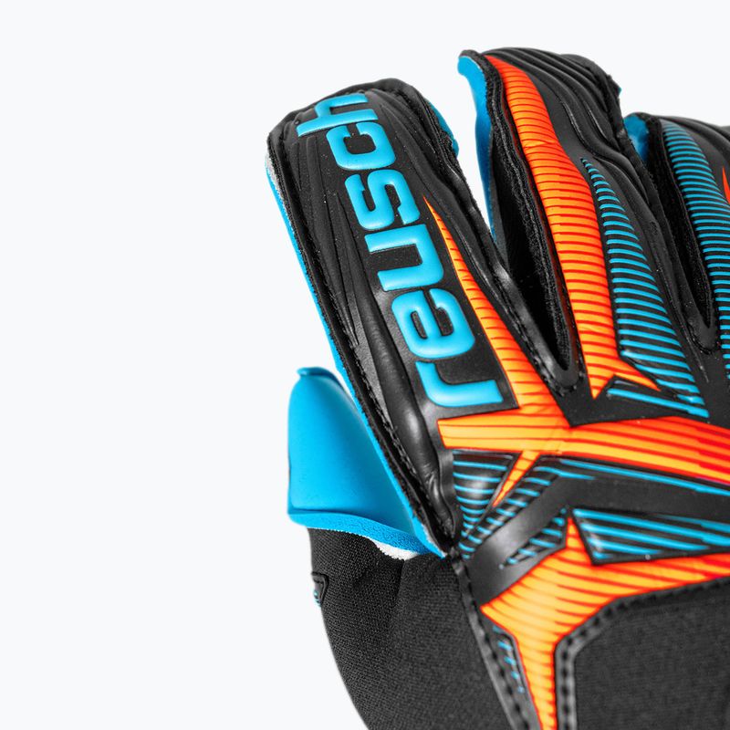 Guanti da portiere Reusch Attrakt Aqua Evolution black/shocking orange/aqua blue 6