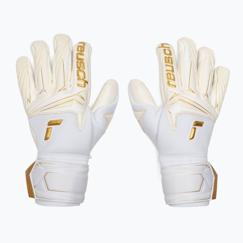 Guanti da portiere Reusch Attrakt AB1 Advance white/gold 2