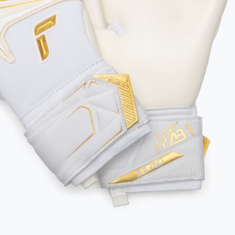Guanti da portiere Reusch Attrakt AB1 Advance white/gold 5