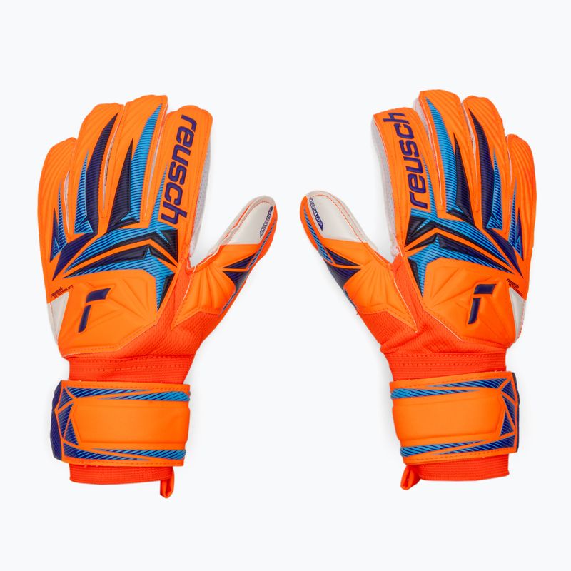 Guanti da portiere per bambini Reusch Attrakt Advance Junior shocking orange/blue 2