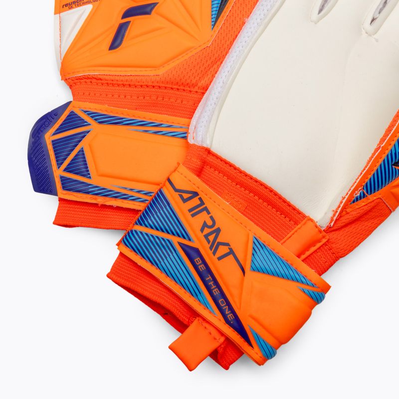 Guanti da portiere per bambini Reusch Attrakt Advance Junior shocking orange/blue 5