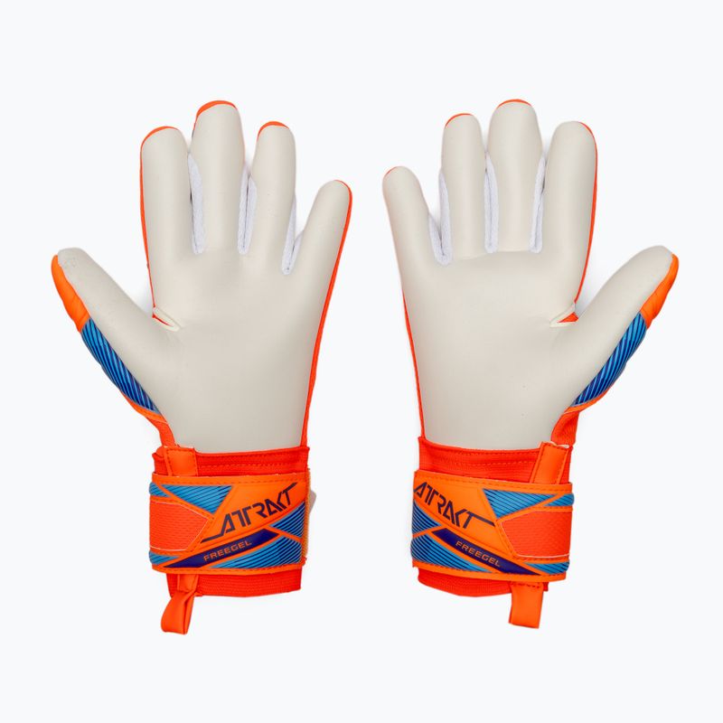Guanti da portiere per bambini Reusch Attrakt Freegel Advance Junior shocking orange/blue 3