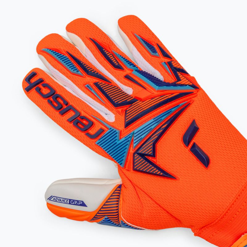 Guanti da portiere per bambini Reusch Attrakt Freegel Advance Junior shocking orange/blue 4