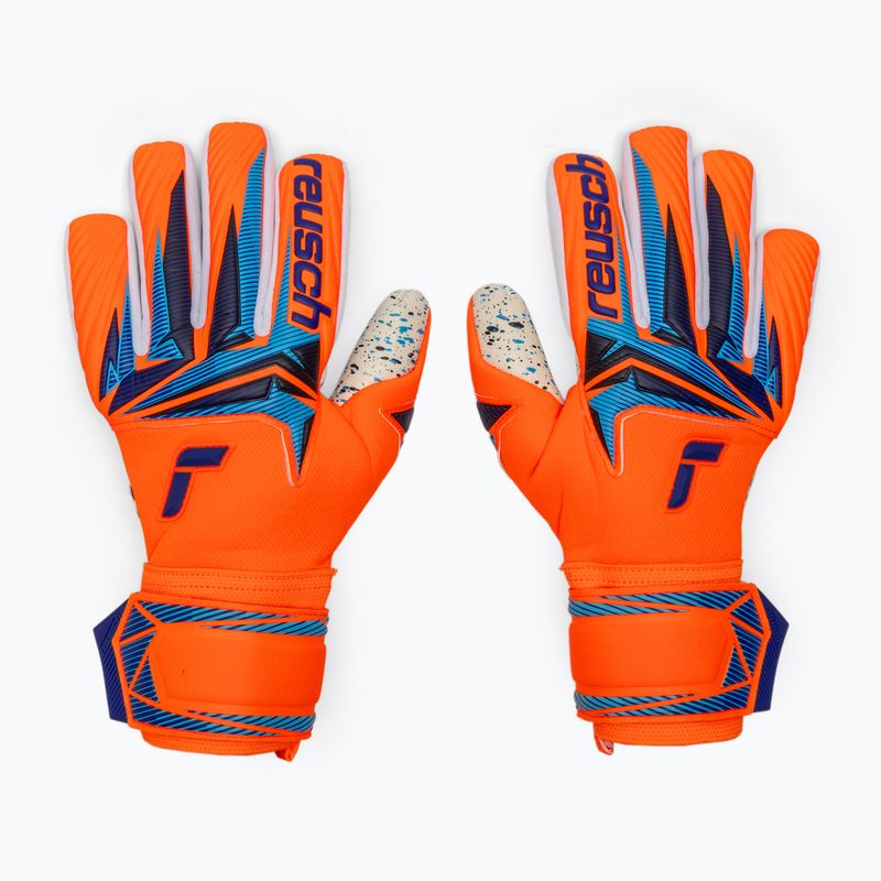 Guanti da portiere Reusch Attrakt Fusion NC shocking orange/blue 2