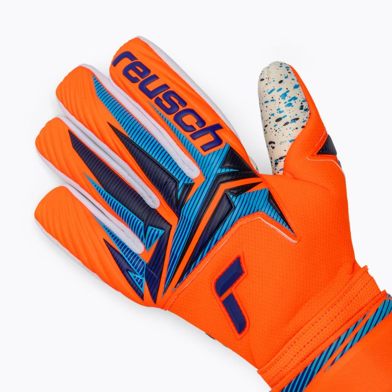 Guanti da portiere Reusch Attrakt Fusion NC shocking orange/blue 4