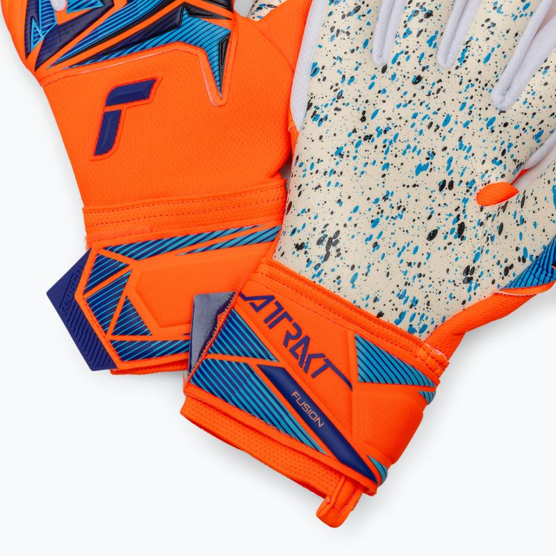 Guanti da portiere Reusch Attrakt Fusion NC shocking orange/blue 5